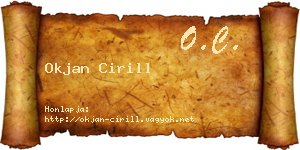 Okjan Cirill névjegykártya