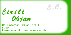 cirill okjan business card